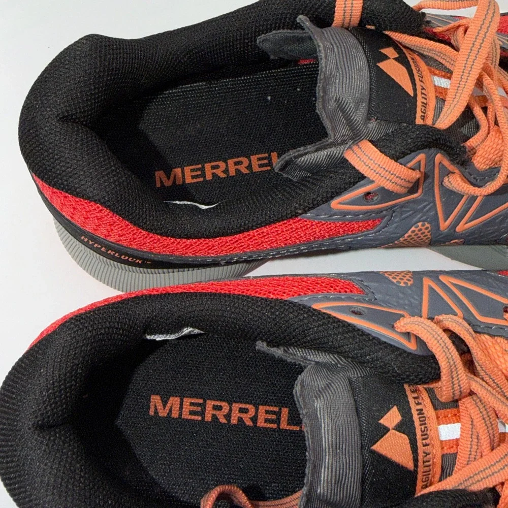 Merrell Womens‎ 5.5 Agility Fusion Flex Trail Running Shoes Red Orange Gorpcore